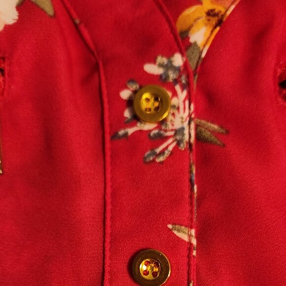 J for Justify Women's Pink Floral Sleeveless Blouse Size XL - Picture 7 of 13